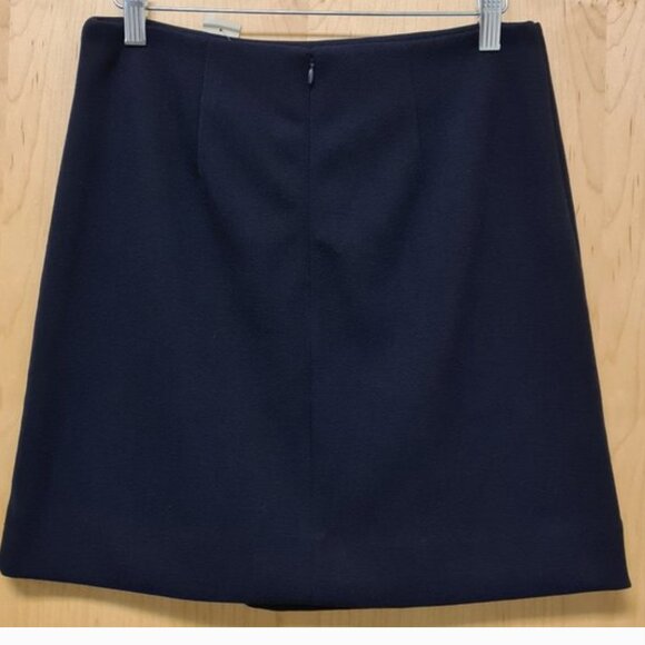 LOFT NWT Petite Navy Faux Wrap Skirt - Picture 3 of 4